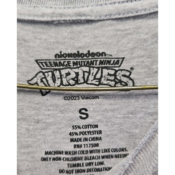 Teenage Mutant Ninja Turtle Size S Nickelodeon Mens Gray Short Sleeves T Shirt - Picture 3 of 3